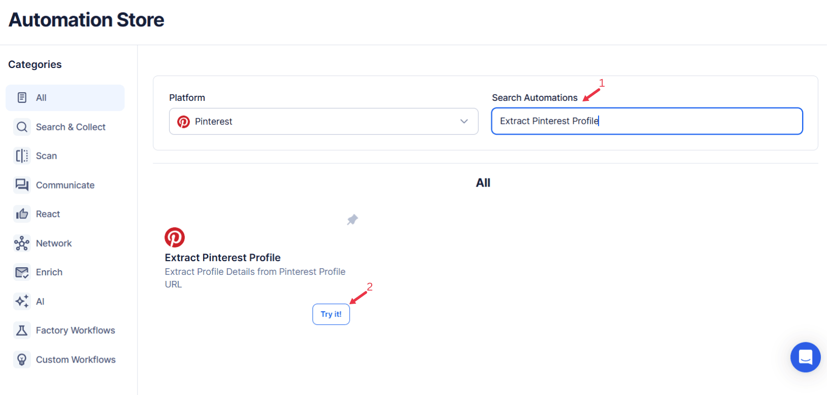 search-for-the-particular-pinterest-automation