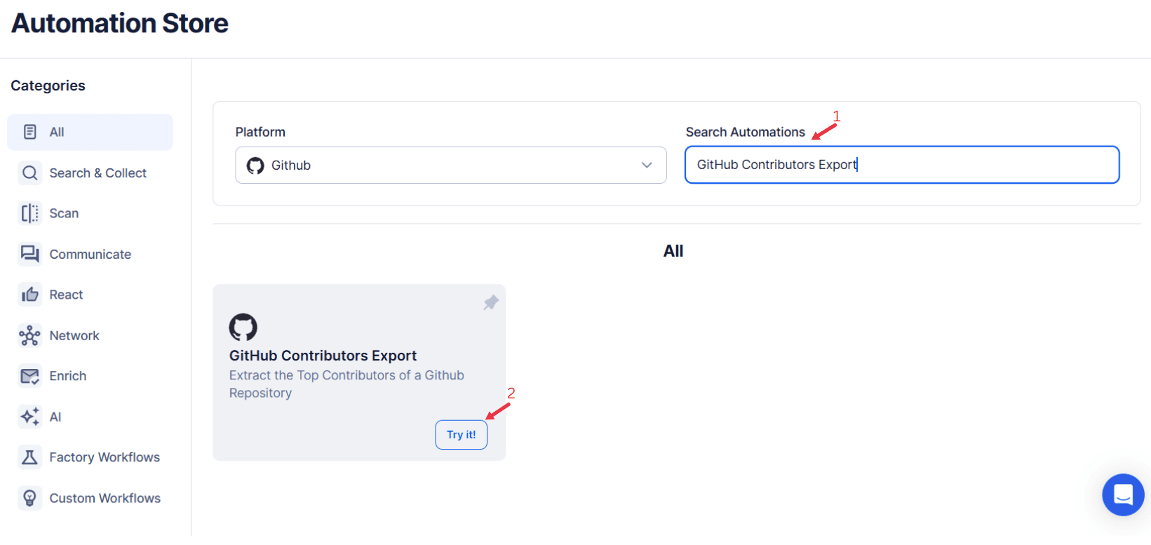 search-for-the-particular-GitHub-automation