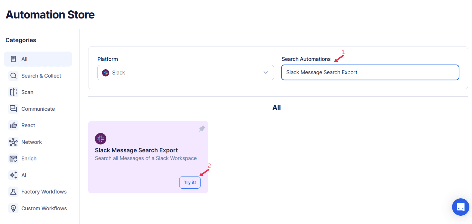 search-for-the-particular-slack-automation