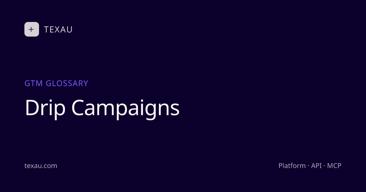 Drip Campaigns: definition for go-to-market teams · TexAu