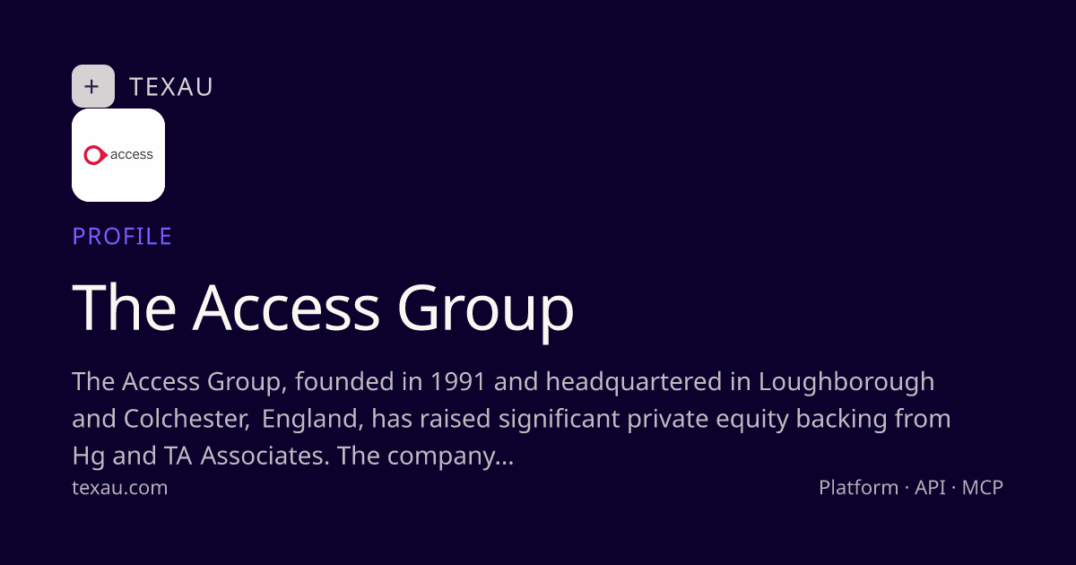 The Access Group — Company Profile & Key Signals · TexAu