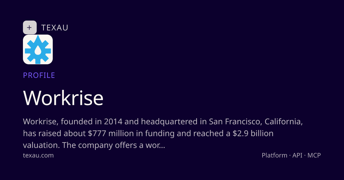 Workrise — Company Profile & Key Signals · TexAu